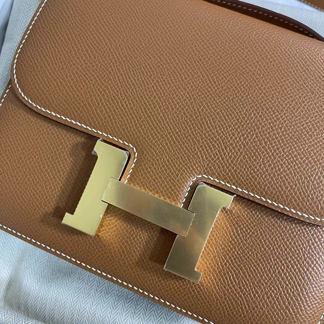 Hermes Constanza 19cm, CK 37, Epsom