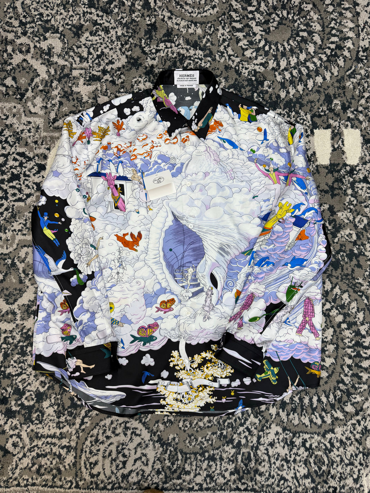 Hermes Long Sleeve Silk Shirt