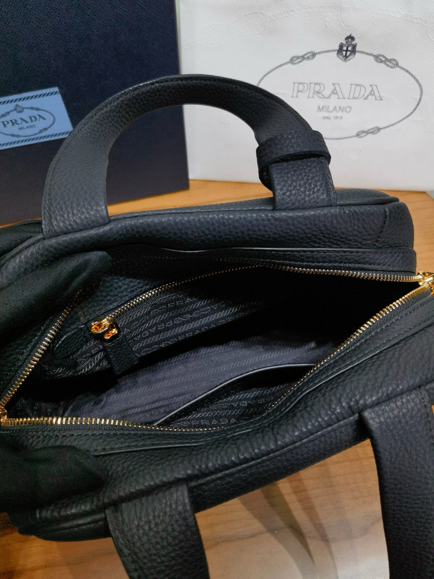 PD Leather Satchel Bag 28x20x13cm