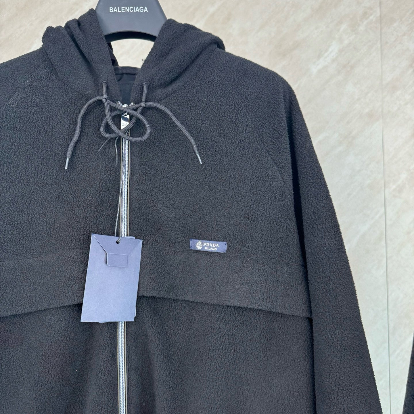 Prada Hooded Zip Softshell Jacket