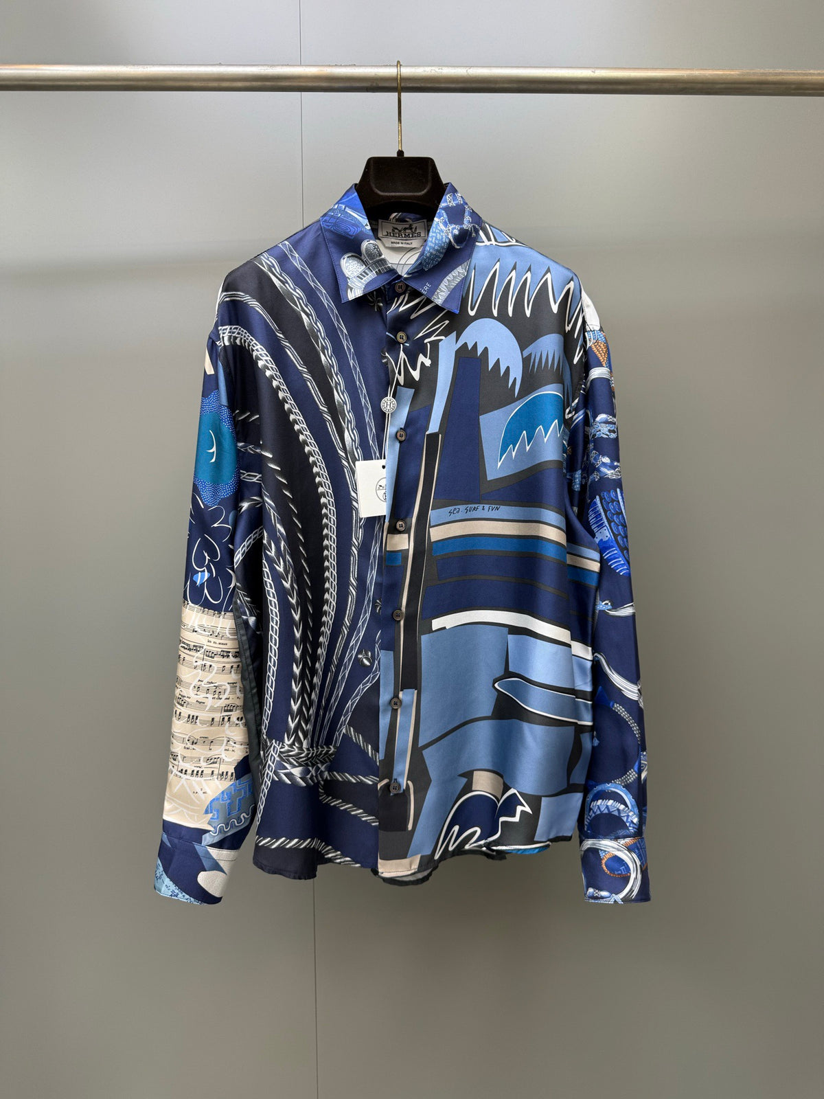 Hermes Long Sleeve Silk Shirt