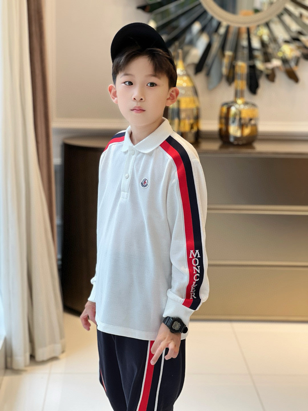 Moncler Long Sleeve Polo