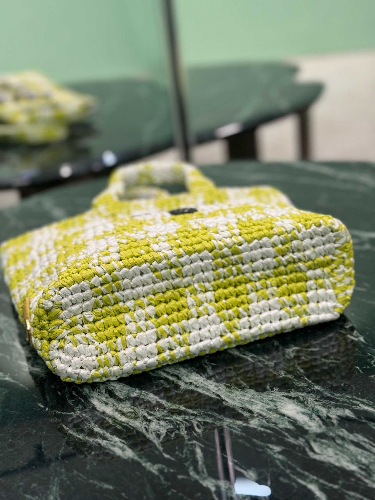 Prada Raffia Tote Bag