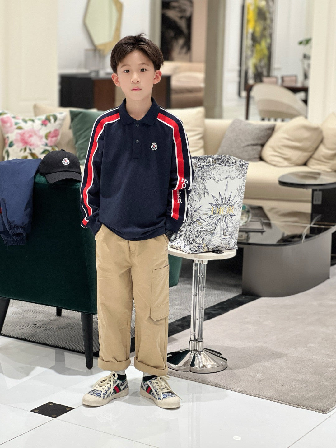 Moncler Long Sleeve Polo