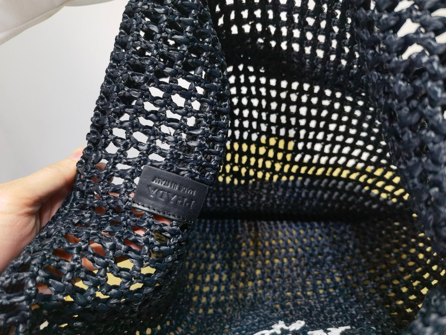 PD Raffia Crochet Tote Bag