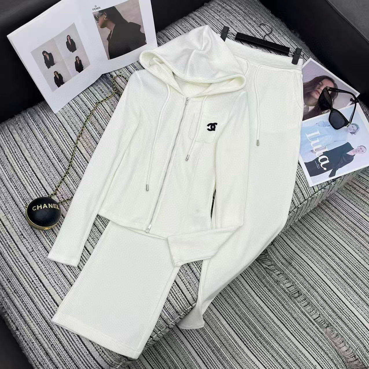 Chanel Hoodie & Jogger Set