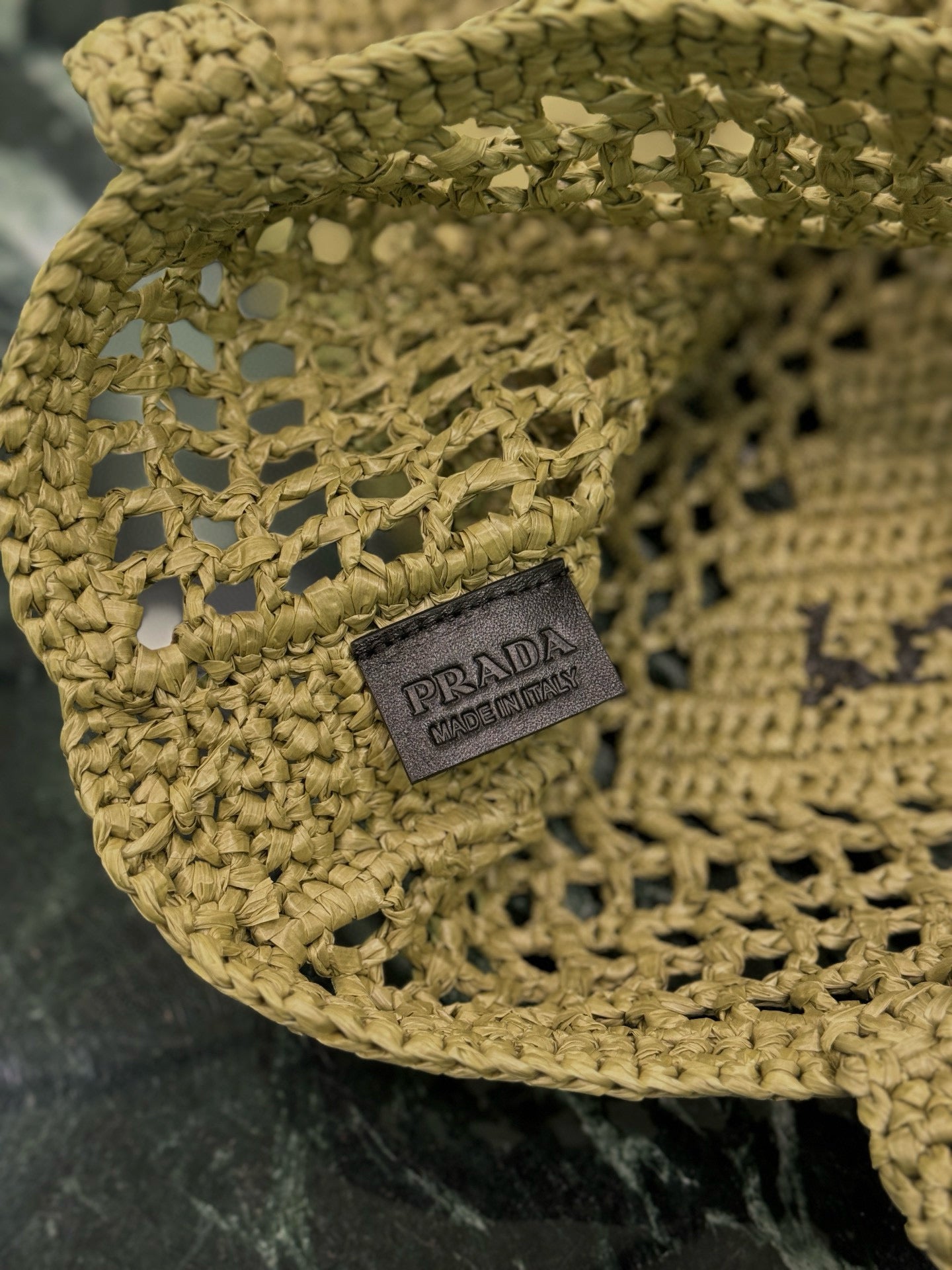 Prada Raffia Tote Bag