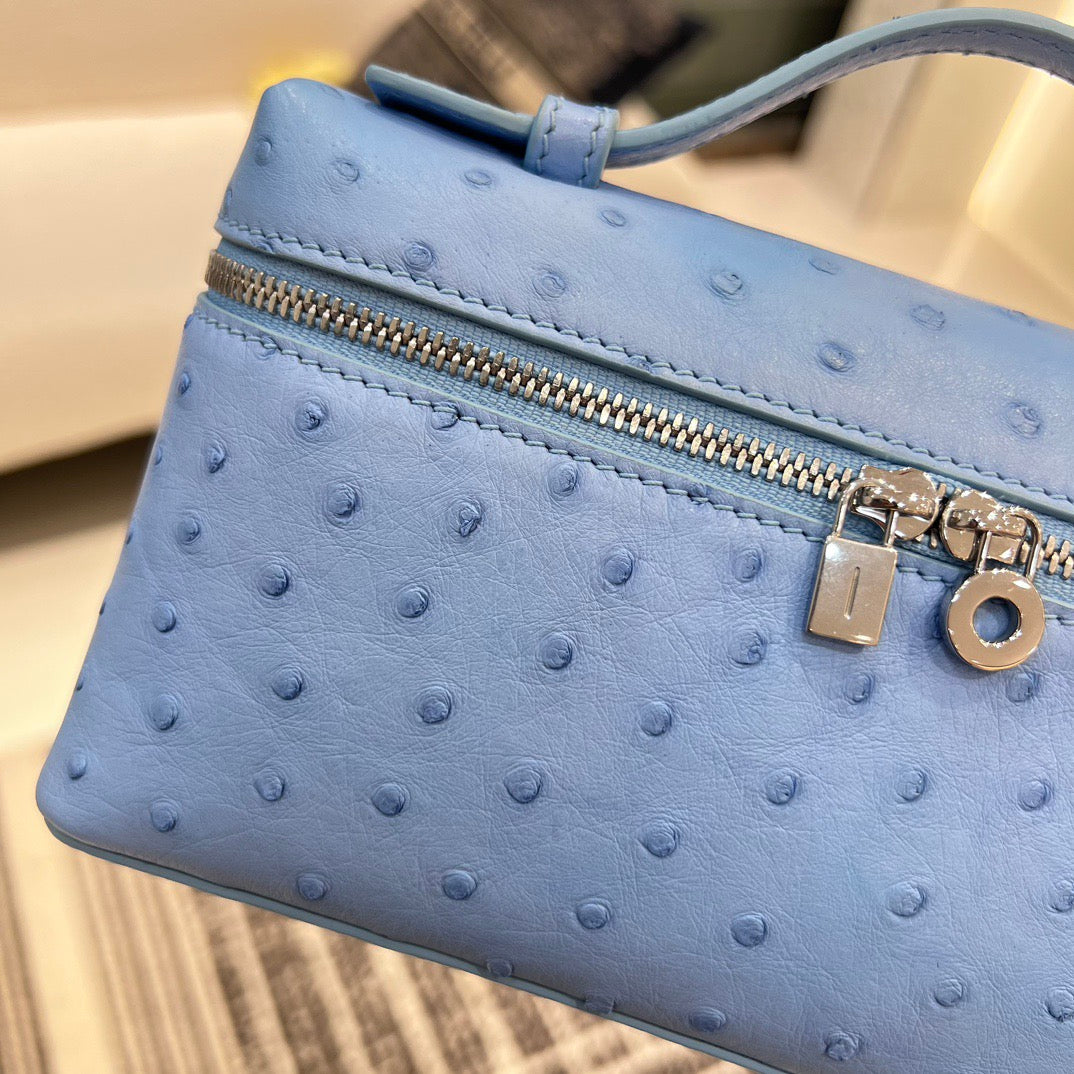 LP Extra Pocket L19 Ostrich Leather Bag