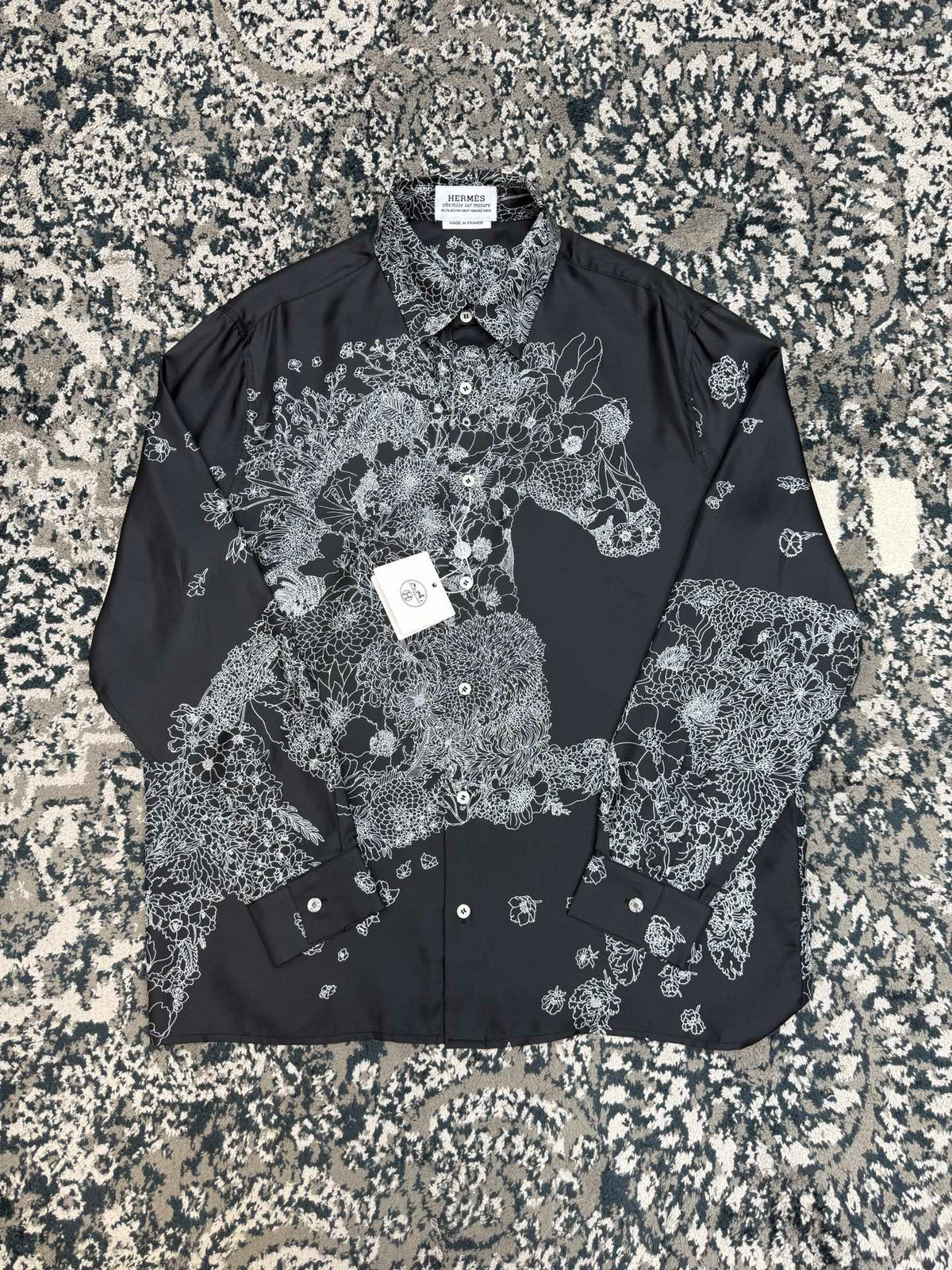 Hermes Long Sleeve Silk Shirt