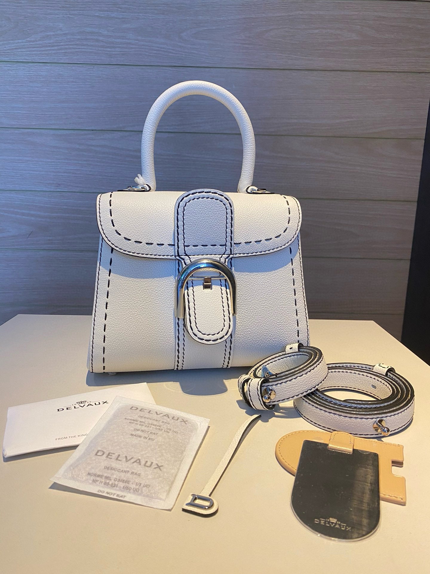 Delvaux Brillant Mini Surpiqué Rodeo Handbag