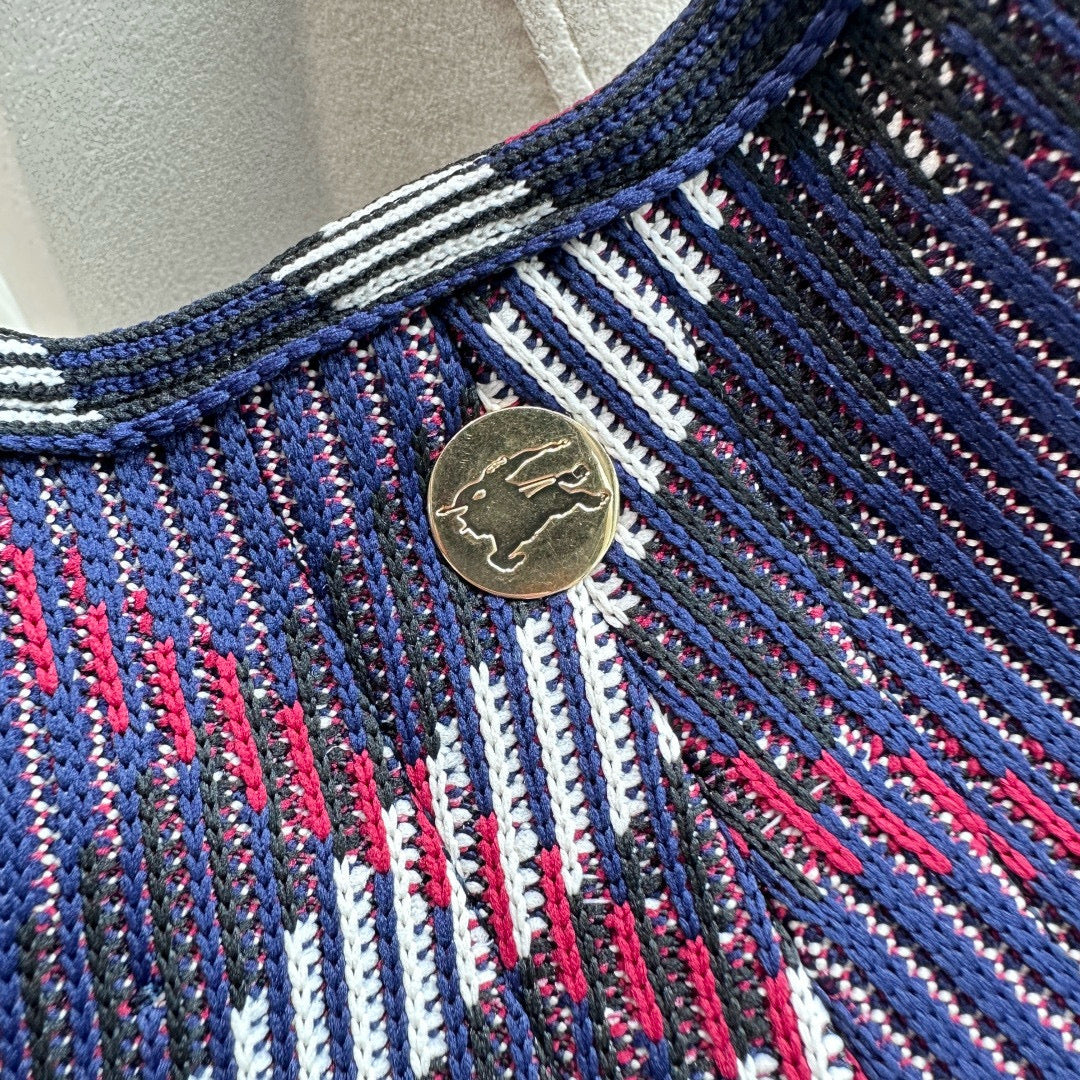 Burberry Small Check Knitted Shoulder Bag
