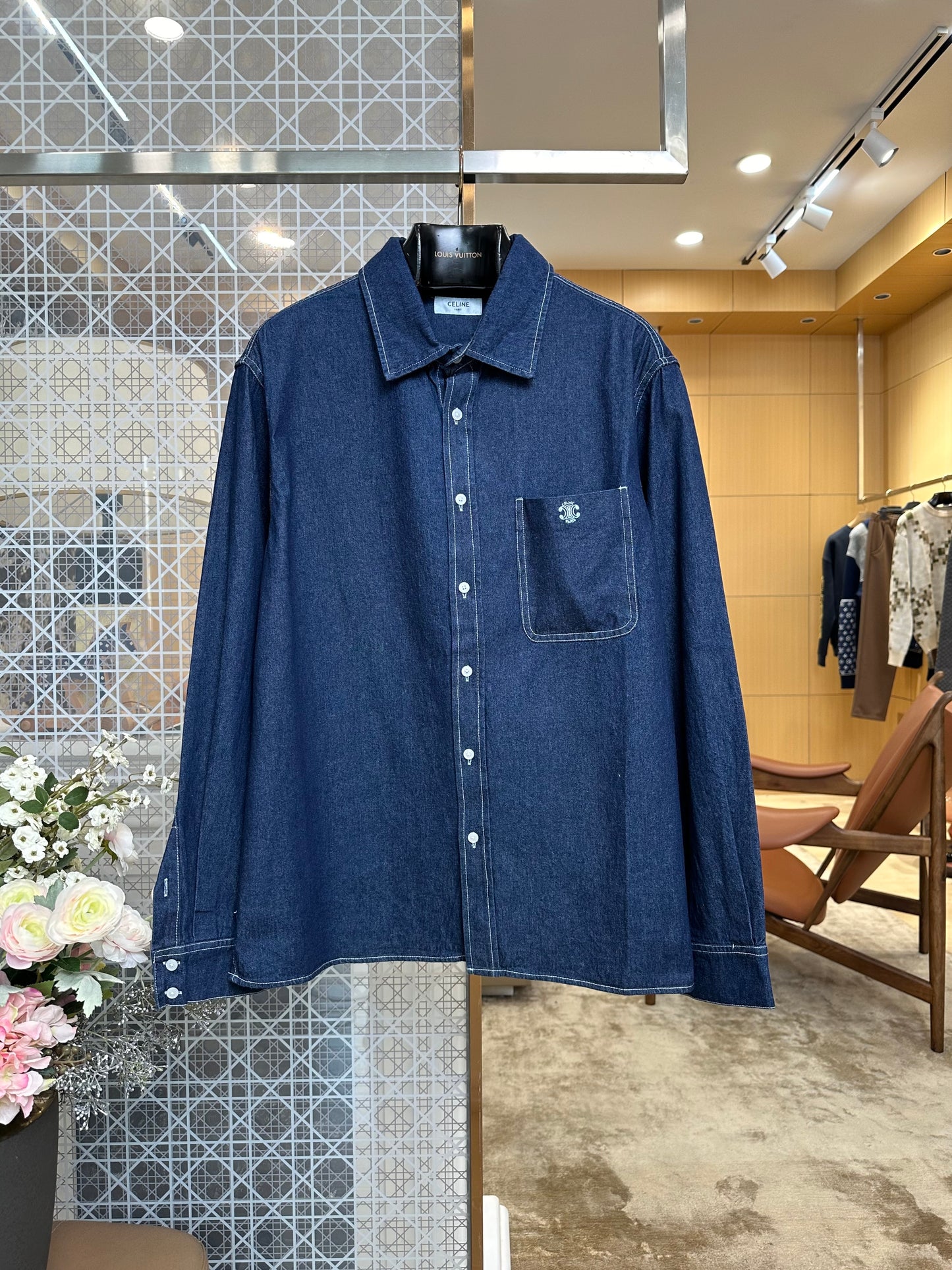Celine Denim Long Sleeve Shirt
