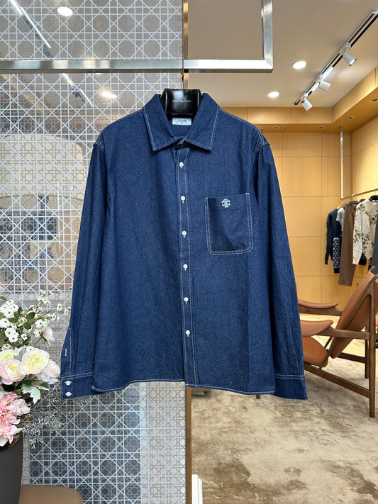Celine Denim Long Sleeve Shirt