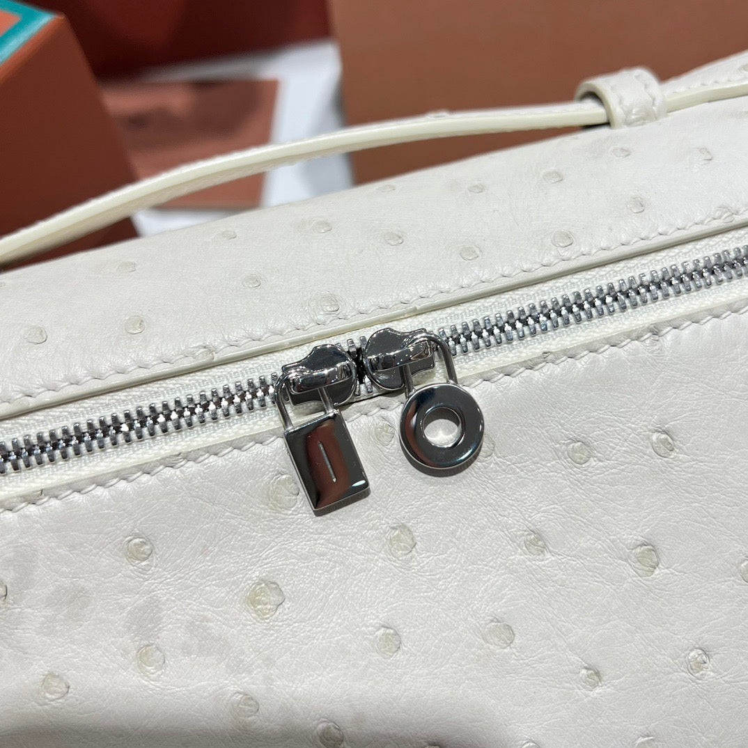 LP Extra Pocket L19 Ostrich Leather Bag
