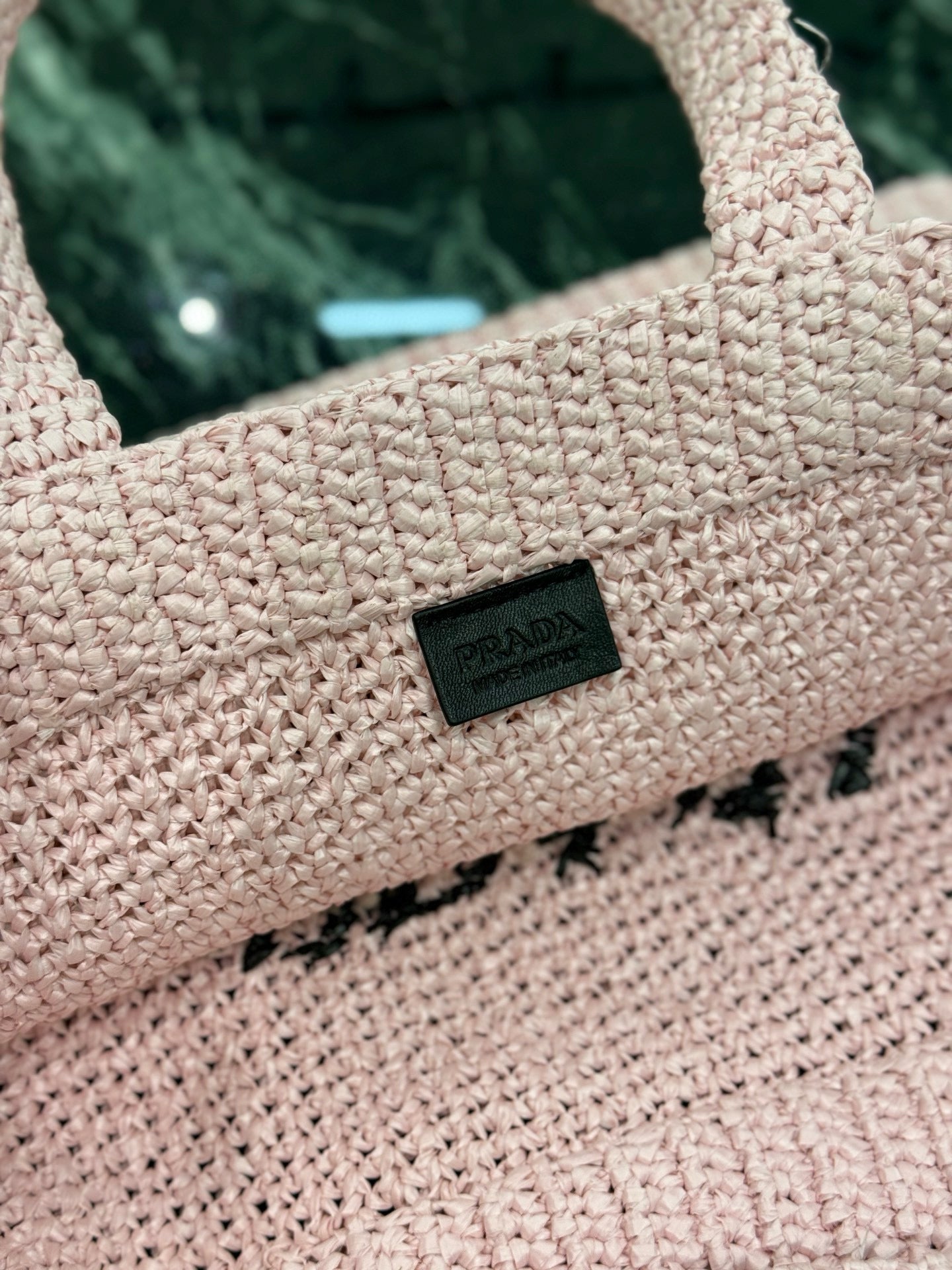 Prada Raffia Tote Bag