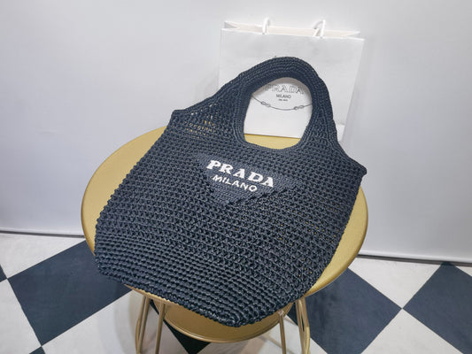 PD Raffia Crochet Tote Bag
