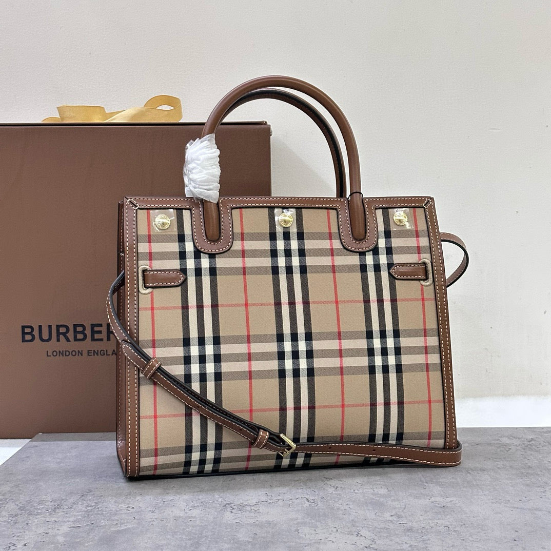 Burberry Vintage Two Handle Title Bag(32CM*15CM*25CM)