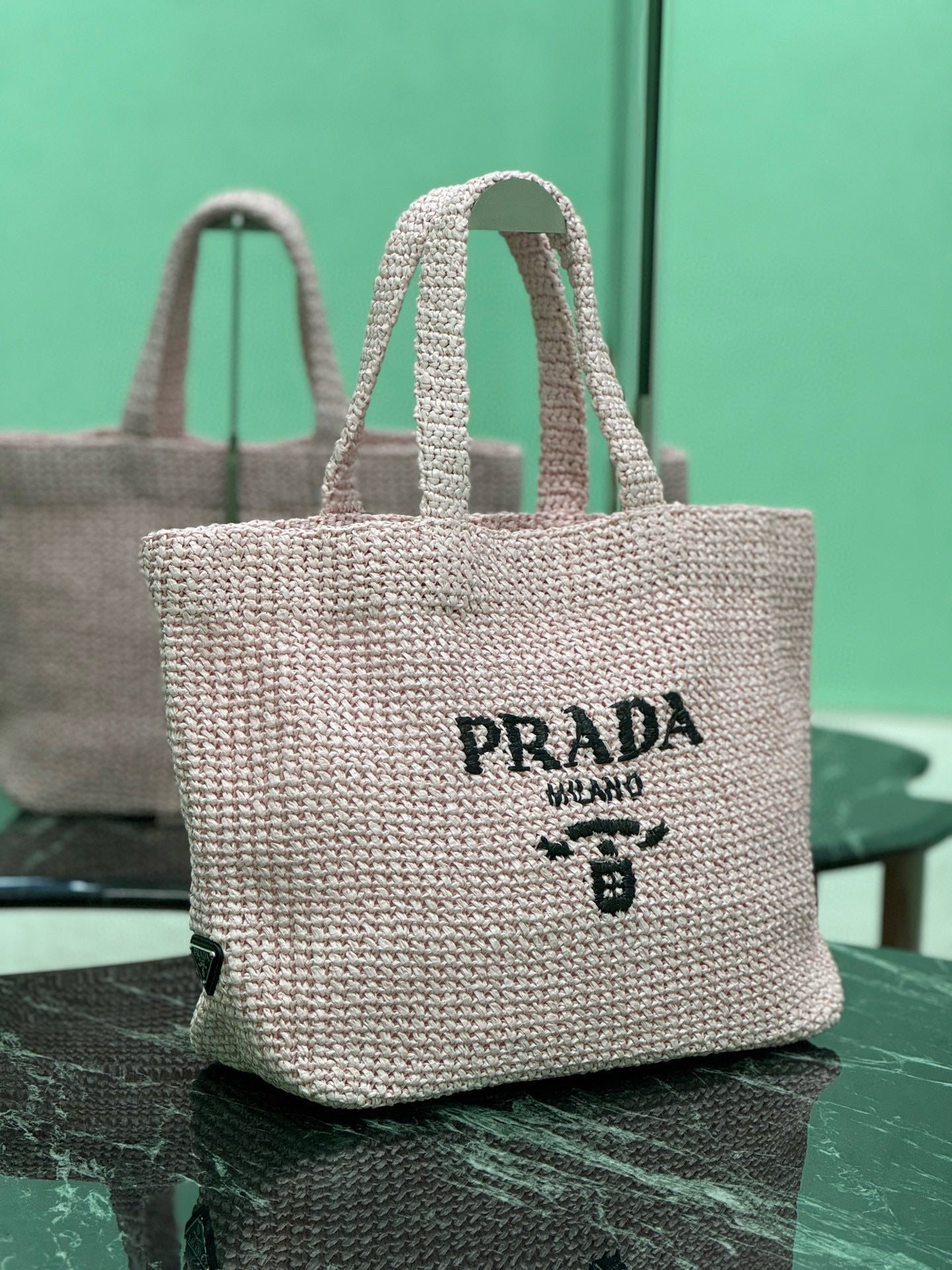 Prada Raffia Tote Bag