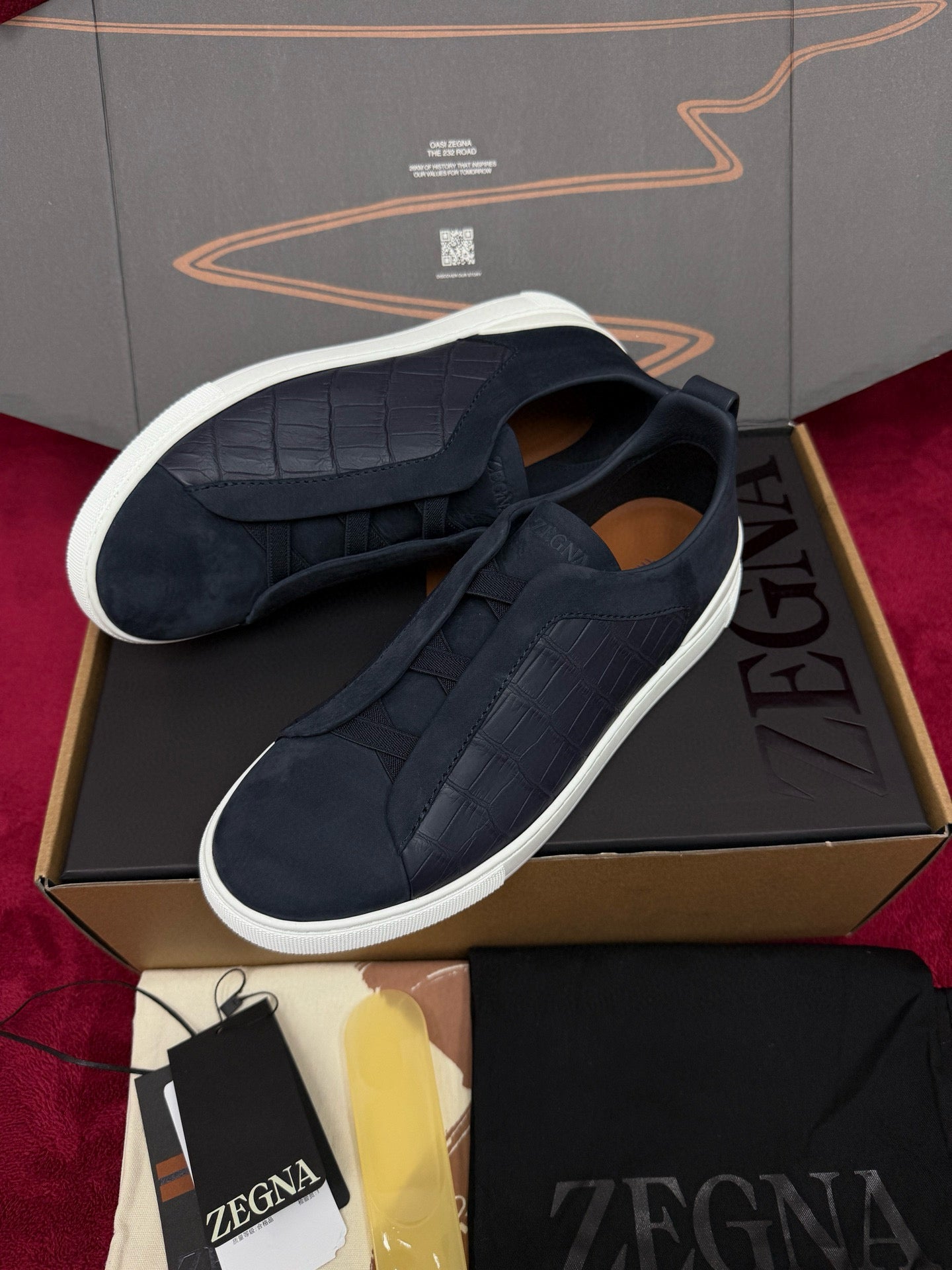 Zegna Alligator Sneakers