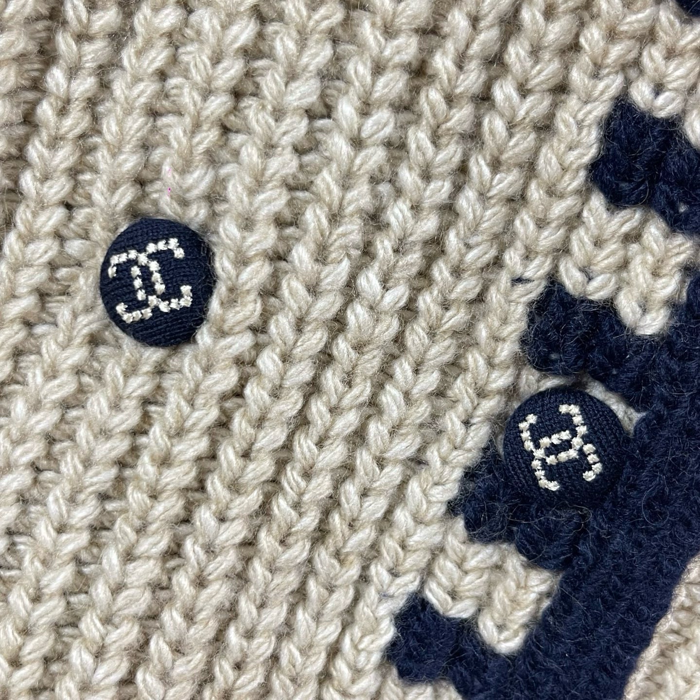 Chanel Knit Cardigan with Denim Pants Set