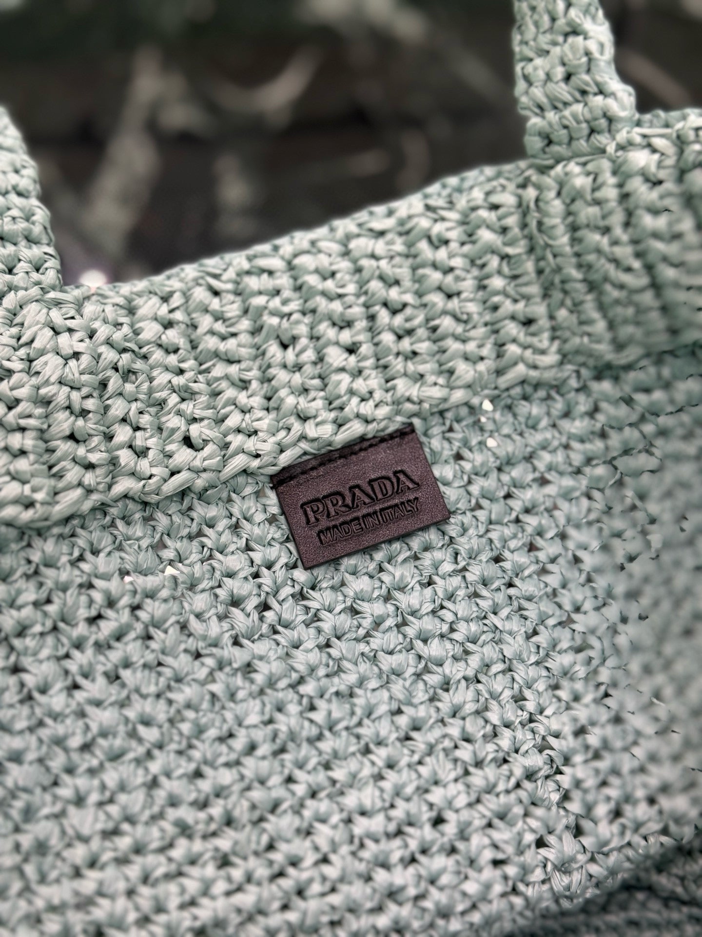 Prada Raffia Tote Bag