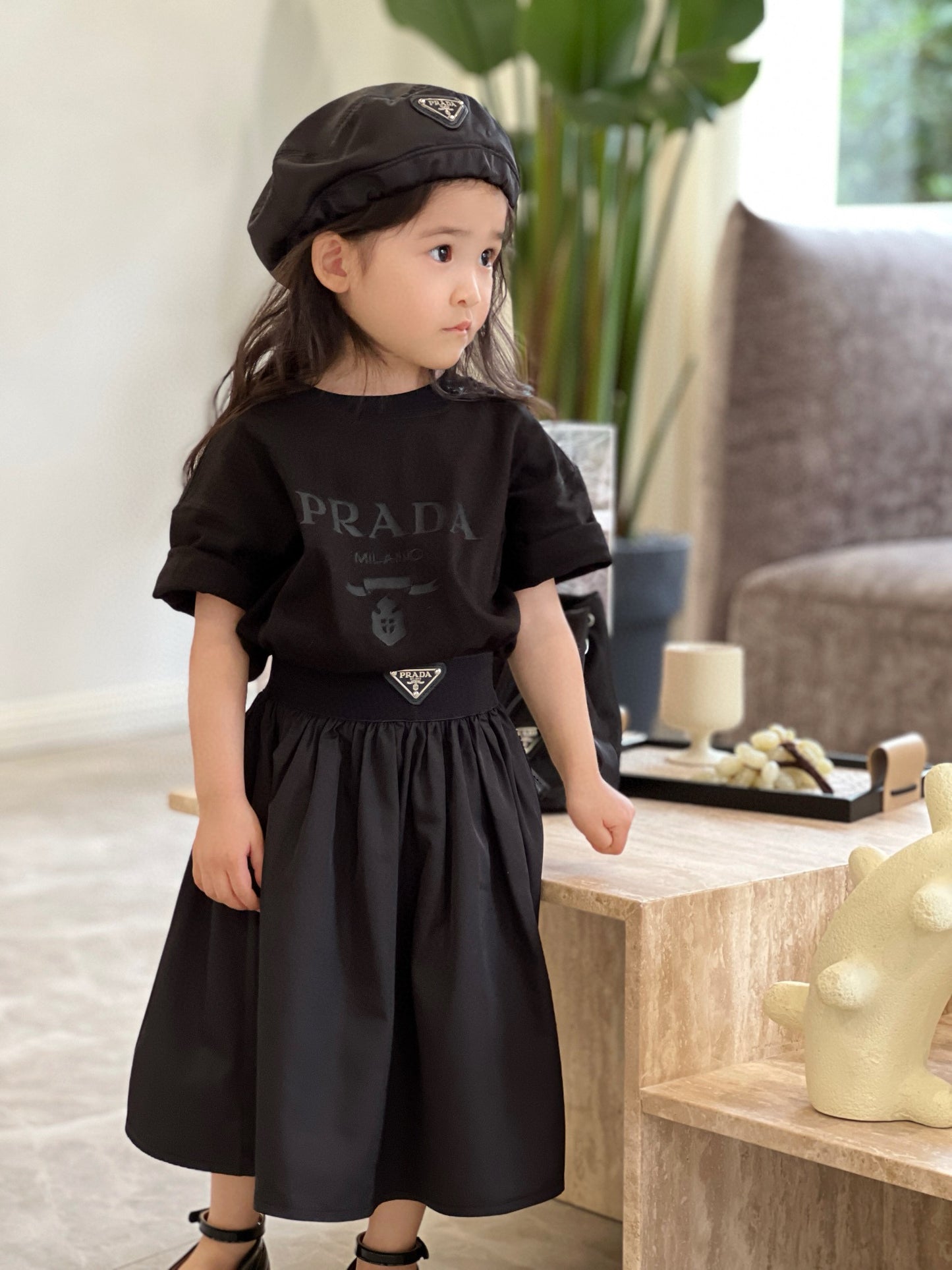Prada T-Shirt/Skirt Set