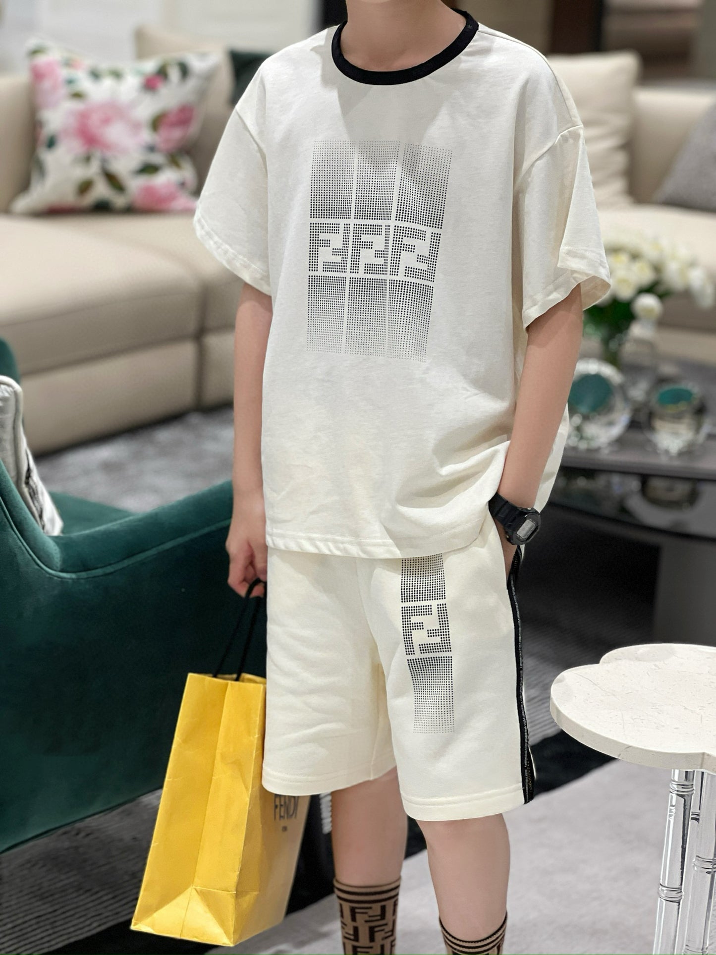 Fendi T-Shirt/Short Pant Set