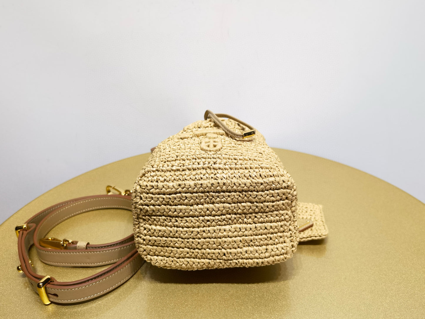 PD Raffia Bucket Bag