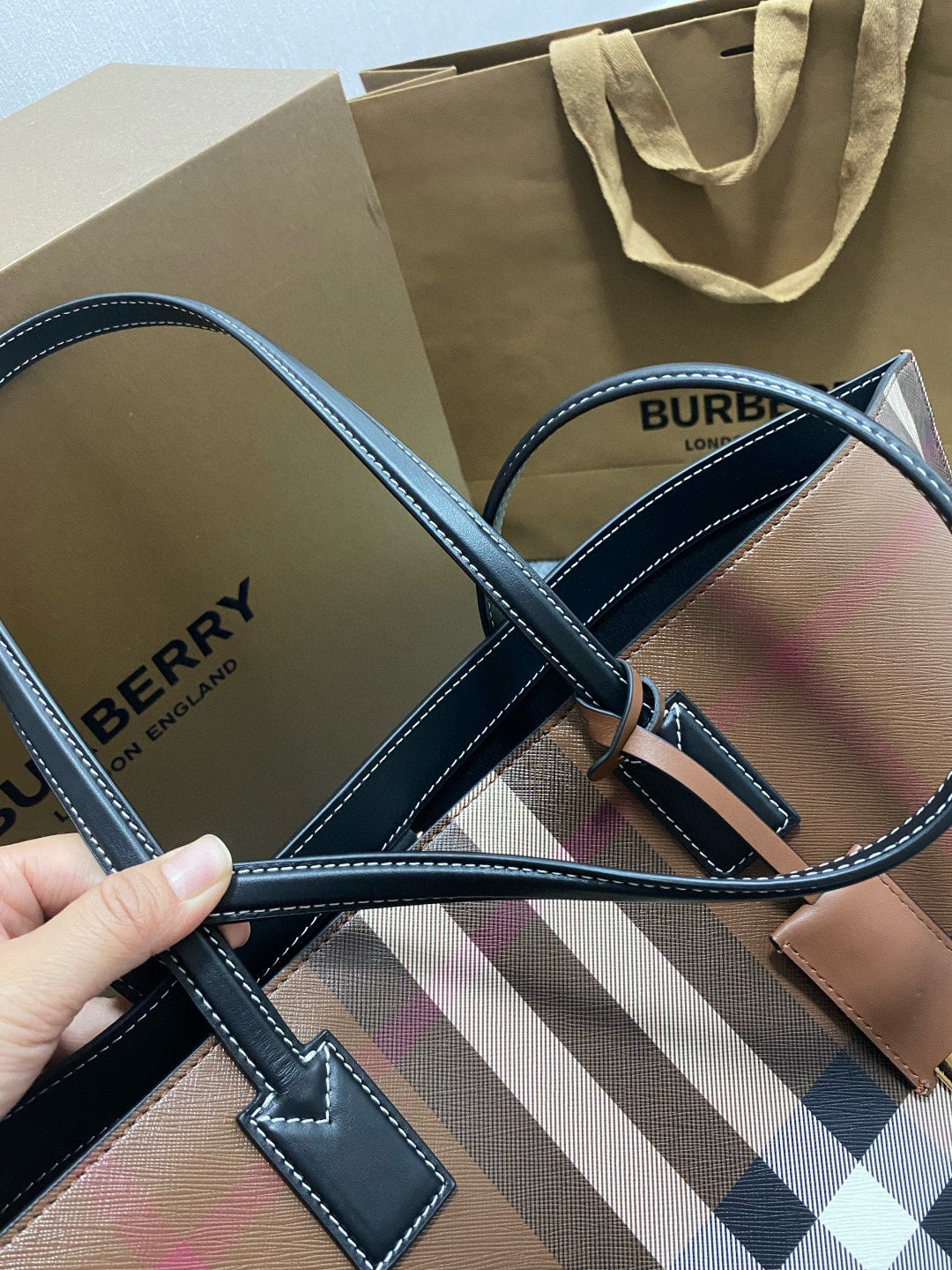 BBR Medium Check Tote Bag