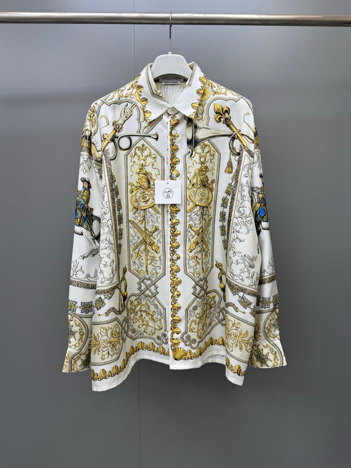 Hermes Long Sleeve Silk Shirt
