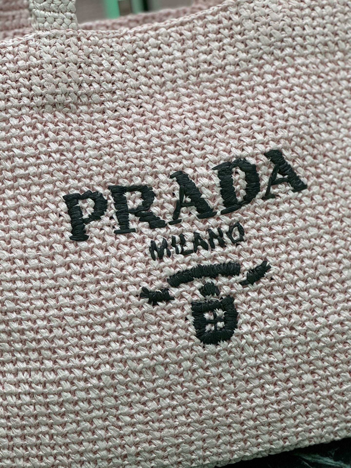 Prada Raffia Tote Bag
