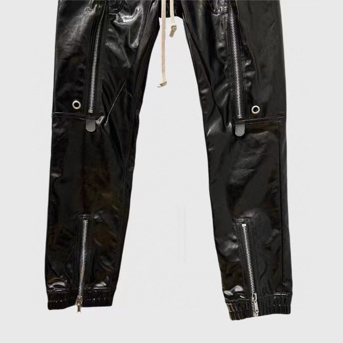 Rick Owen Leather Long Pants
