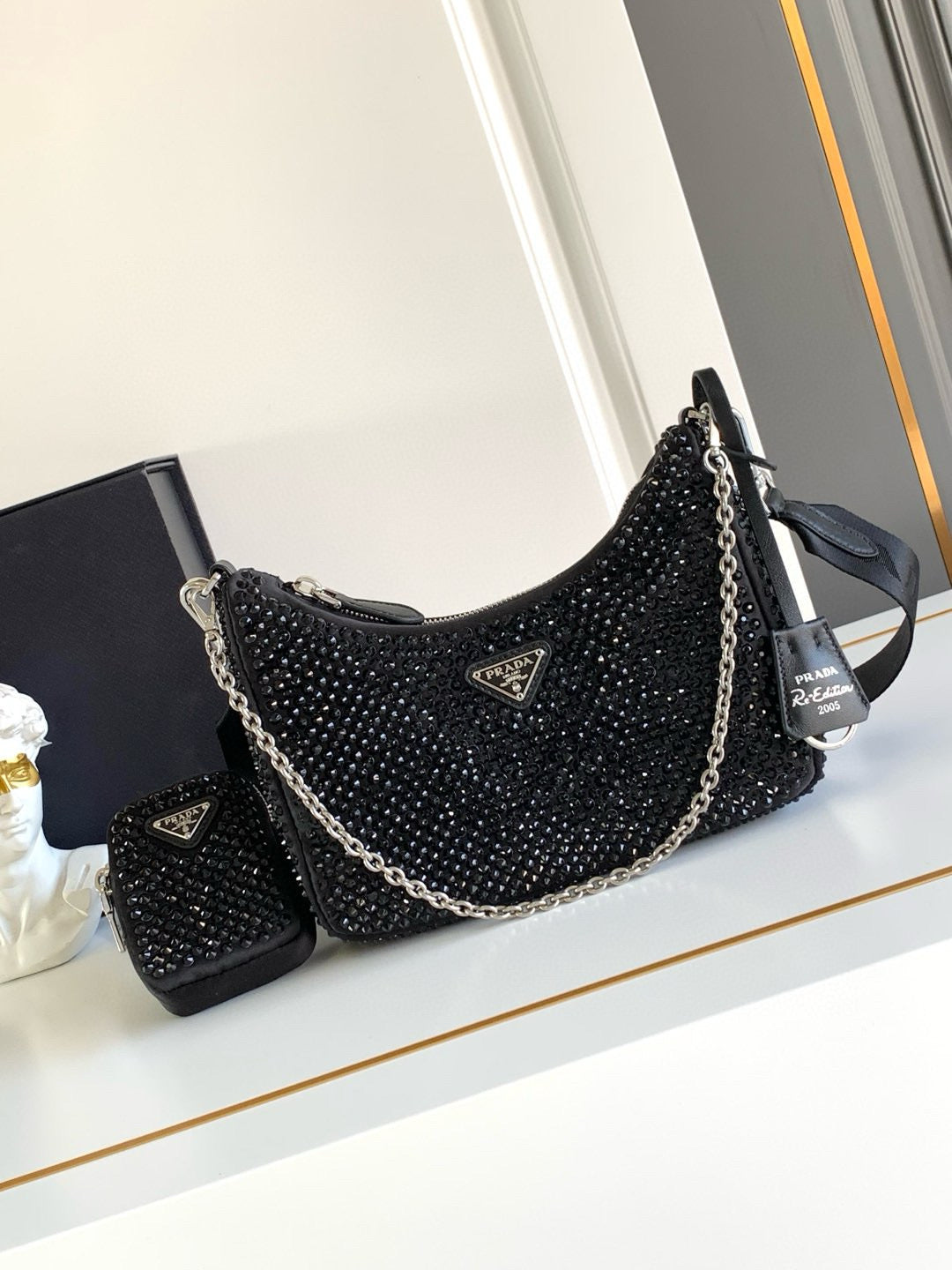 Prada Satin Crystal Bag