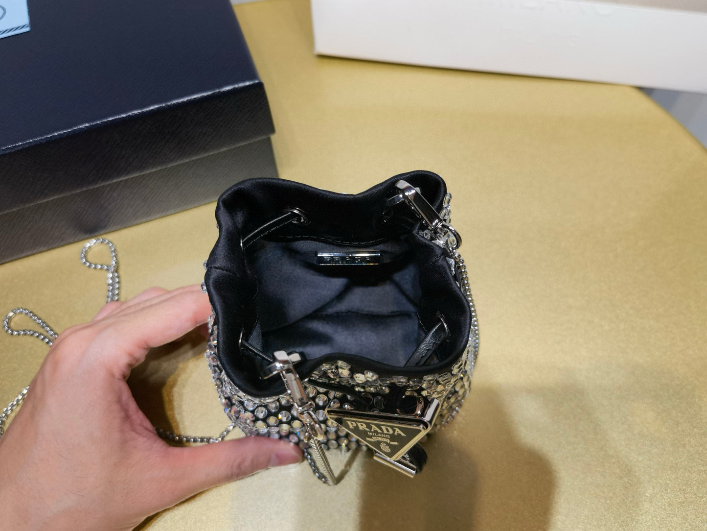 Prada Crystal Cross Body Bag Mini