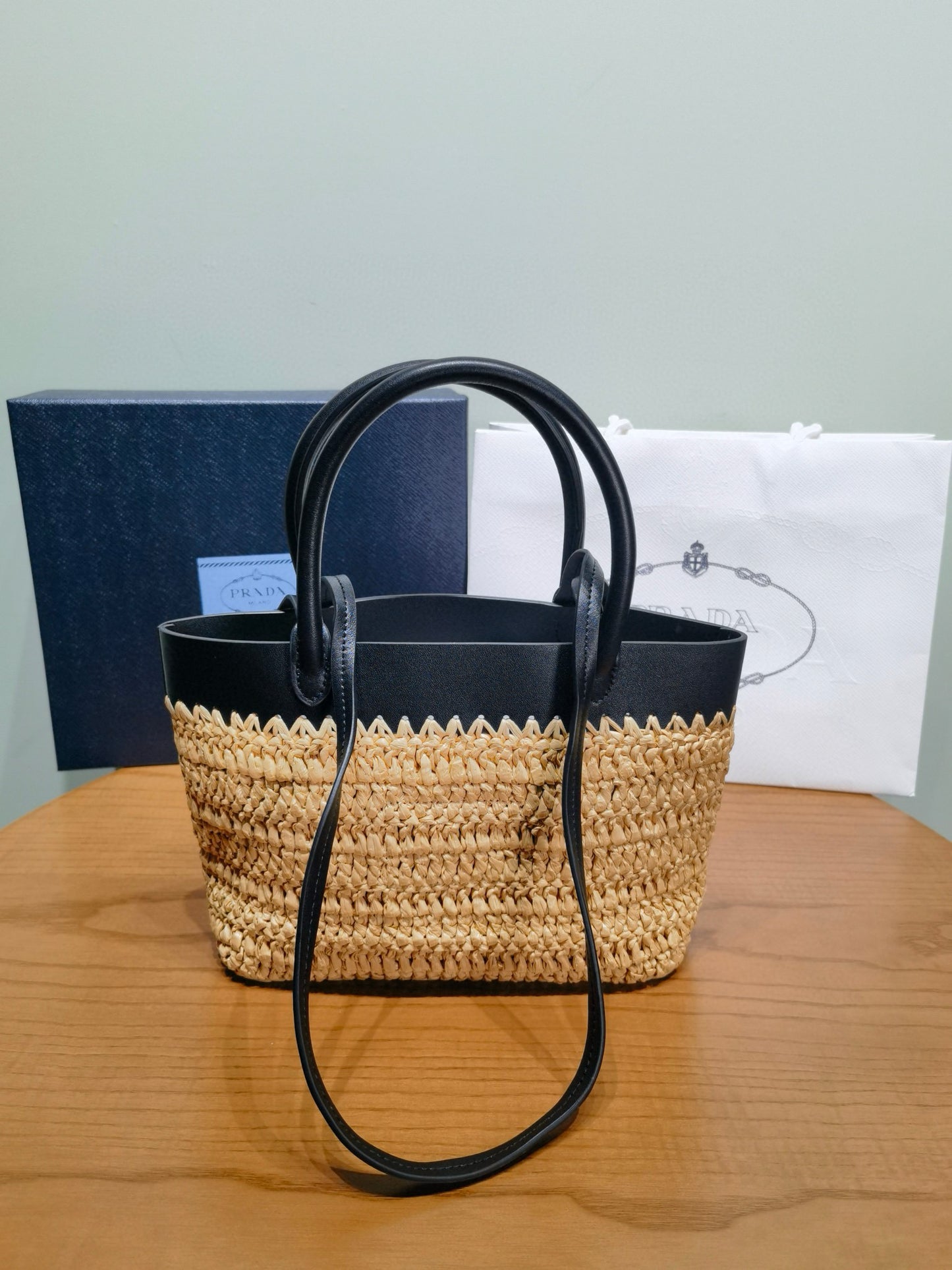 PD Natural Crochet Bucket Bag