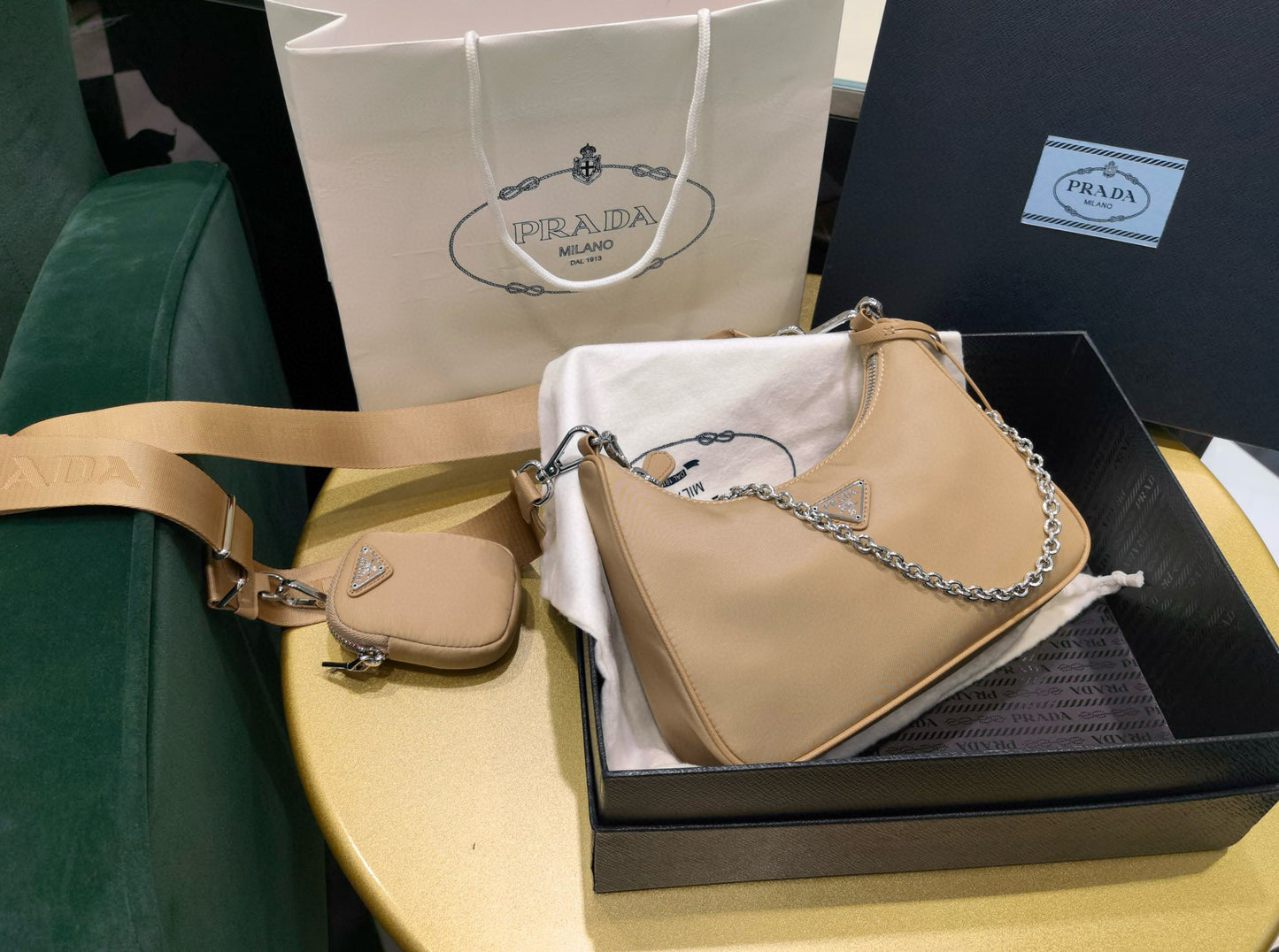 PD Re-Nylon Saffiano Bag