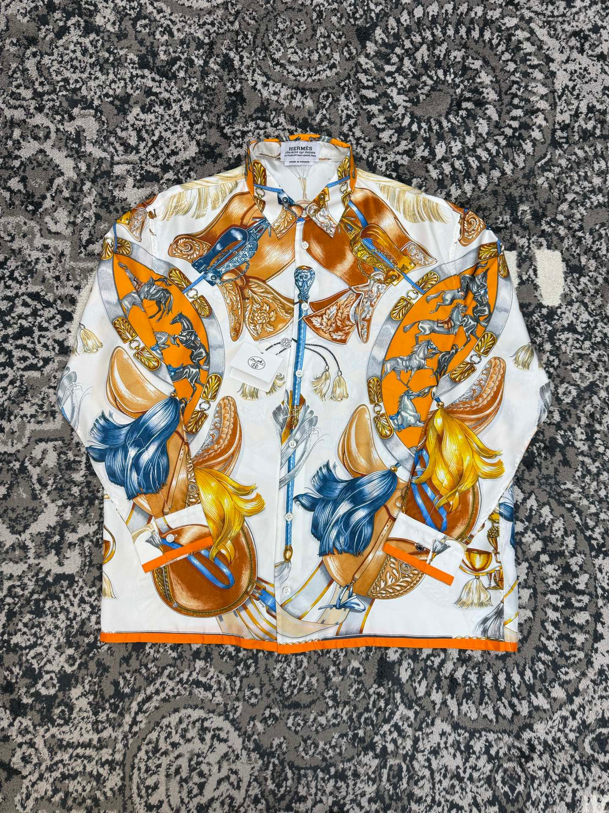 Hermes Long Sleeve Silk Shirt