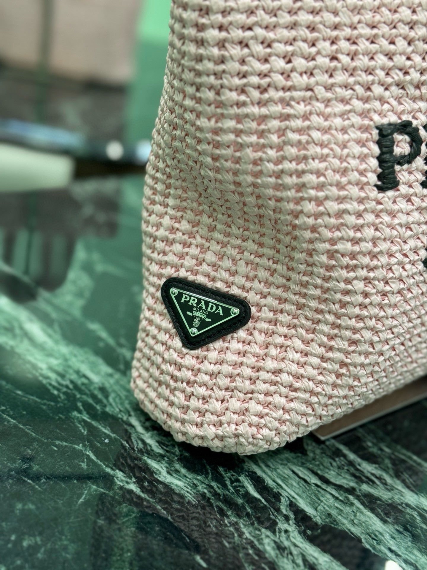 Prada Raffia Tote Bag