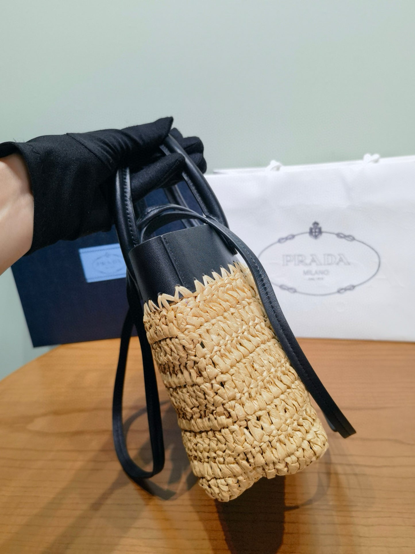 PD Natural Crochet Bucket Bag