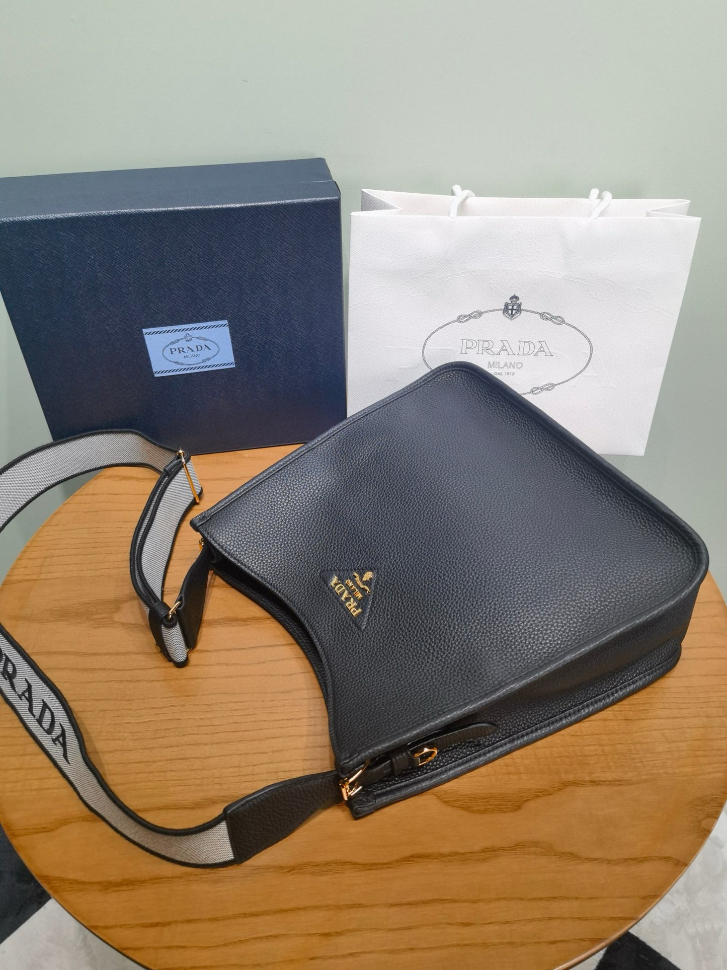 PD Mini Leather Shoulder Bag 30x28x12cm