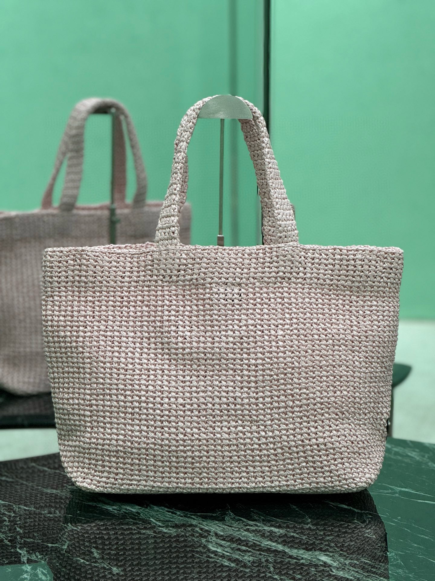 Prada Raffia Tote Bag