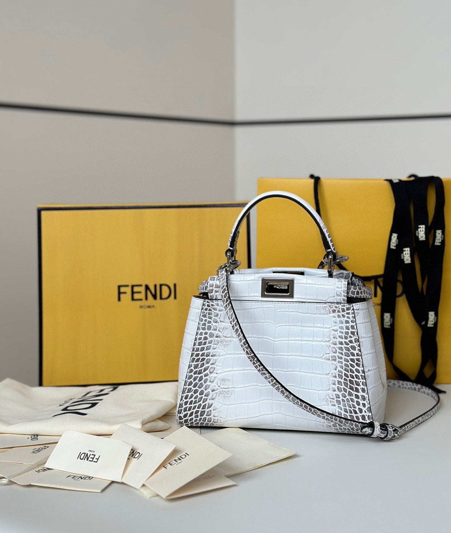 Fendi Peekaboo ISeeU Petite Precious Skin Bag