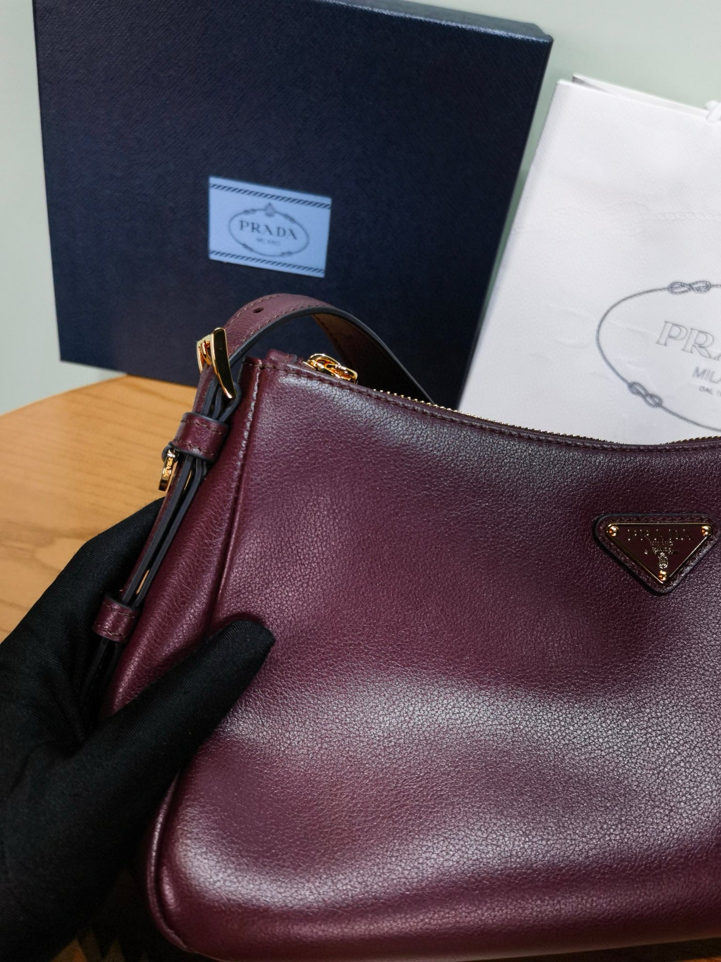 Prada Aimee Handbag 31x18x10cm