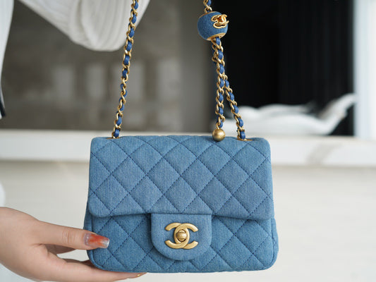 Chanel 22C Denim Mini Flap