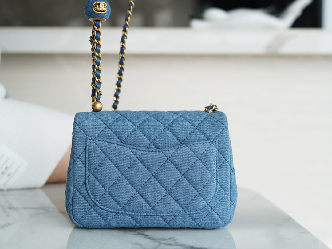 Chanel 22C Denim Mini Flap